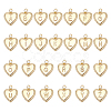 26Pcs 26 Styles Brass Initial Pendants KK-UN0005-84-1