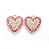 Brass Micro Pave Cubic Zirconia Pendants KK-I648-08-2