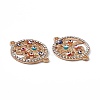 Alloy Crystal Rhinestones Connector Charms FIND-A024-68A-KCG-3