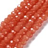 Baking Paint Imitation Jade Glass Bead Strands DGLA-A034-J8MM-A12-1