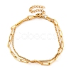 304 Stainless Steel Multi-Strand Chain Bracelets LS-BJEW-G711-03A-G-1