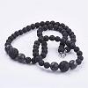 Natural Gemstone Beaded Necklaces & Stretch Bracelets Jewelry Sets SJEW-JS00918-2