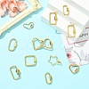 12Pcs 12 Styles 304 Stainless Steel Keychain Clasps Ion Plating(IP) STAS-CJ0003-29-5