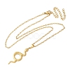 304 Stainless Steel Snake Pendant Necklaces for Women Men NJEW-Z063-03G-03-2