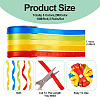 3 Rolls Rainbow Color Polyester Ribbon Set OCOR-TA0002-17-4