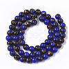 Assembled Bronzite and Natural Lapis Lazuli Beads Strands G-S366-026B-2