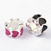 Alloy Enamel European Beads MPDL-R011-M-2