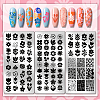 Stainless Steel DIY Nail Art Templates MRMJ-WH0092-165-3