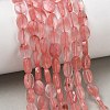 Synthetic Cherry Quartz Glass Beads Strands G-H349-A01-27-1