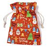 Christmas Theme Cloth Printed Storage Bags ABAG-F010-02C-03-2