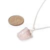 Natural Rose Quartz Geometric Pendant Necklace NJEW-JN04239-04-2
