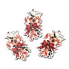 Single Face Printed Wood Big Pendants WOOD-D025-06-2