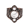 Natural Howlite Retro Finger Rings RJEW-B067-01R-20-2