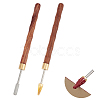 2Pcs 2 Styles Stainless Steel Leather Edge Oil Pen TOOL-NB0002-29A-1