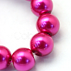 Baking Paint Pearlized Glass Pearl Round Bead Strands X-HY-Q330-8mm-17-3