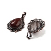 Natural Mahogany Obsidian Teardrop Pendants G-K363-01R-20-2