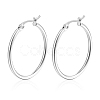 Non-Tarnish 304 Stainless Steel Hoop Earrings PW-WG89744-03-1
