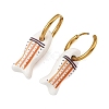 Handmade Porcelain & 316L Surgical Stainless Steel Hoop Dangle Earrings EJEW-JE07530-5