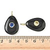 Natural Obsidian Pendants G-H318-04G-01-3