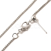 1.5mm Rack Plating Brass Box Chain Adjustable Slider Necklaces for Women Men MAK-L044-05P-2