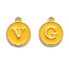 Initial Letter A~Z Alphabet Enamel Charms ENAM-X0018-13-2