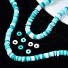 Handmade Polymer Clay Beads Strands CLAY-R089-6mm-085-6