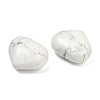 Heart Natural Howlite Palm Stones G-C186-02H-2