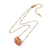 Rough Raw Natural Mixed Stone Pendant Necklaces NJEW-JN03641-2