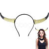 Cow Horn Pu Leather & Plastic Hair Bands OHAR-WH20011-07B-1