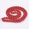 Spray Painted Crackle Glass Beads Strands CCG-Q001-10mm-13-2