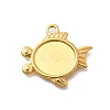 304 Stainless Steel Pendant Cabochon Settings STAS-E545-04B-G-1