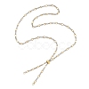 2Pcs Adejustabel Two Tone 304 Stainless Steel Oval Link Chains Necklace Making AJEW-JB01667-2