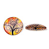 Half Round/Dome Tree Pattern Glass Flatback Cabochons for DIY Projects LS-GGLA-Q037-25mm-M28-05-4