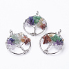 Natural & Synthetic Mixed Stone Pendants G-E419-P-2