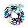Handmade Evil Eye Lampwork Beads Strands LAMP-F024-03B-3