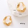 Stainless Steel Wave Hoop Earrings  CQ6723-7-1