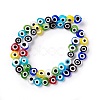 Handmade Evil Eye Lampwork Beads Strands LAMP-F023-B-5