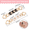 2Pcs 2 Colors Butterfly Alloy Enamel Bag Strap Extender FIND-WR0007-24-4