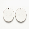 Tarnish Resistant 201 Stainless Steel Stamping Blank Tag Pendants STAS-S076-05-1