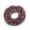 Electroplate Glass Bead Strands EGLA-R015-4mm-22-2