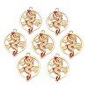 Rack Plating Alloy Enamel Pendants LS-X-ENAM-N055-079-1