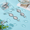 Oval Iron Flower Bouquet Photo Brooch Making Kits JEWB-LP00002-1