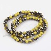 Electroplate Opaque Glass Beads Strands EGLA-A034-P1mm-P06-2