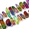 Electroplated Natural Quartz Crystal Beads Strands G-F800-D14-1