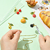 5Pcs 5 Styles Brass Rhinestone Pendants KK-CJ0003-38-5