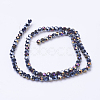 Faceted(32 Facets) Round AB Color Electroplate Glass Beads Strands X-EGLA-J042-4mm-AB01-3