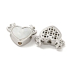 Brass Micro Pave Clear Cubic Zirconia Beads KK-P275-21P-2