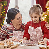 Snowflake Pattern Wood Rolling Pin AJEW-WH0481-657-5