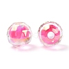 Two Tone UV Plating Rainbow Iridescent Acrylic Beads TACR-D010-06E-3