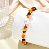 Natural Amber Chips Beaded Stretch Bracelets for Women BJEW-JB13716-2